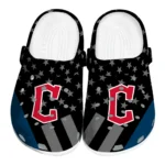 Cleveland Guardians Clogs - Stellar Stripes Theme Navy Blue Black