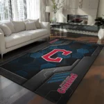 Cleveland Guardians Rug - Hexagonal Grid Pattern Navy Blue