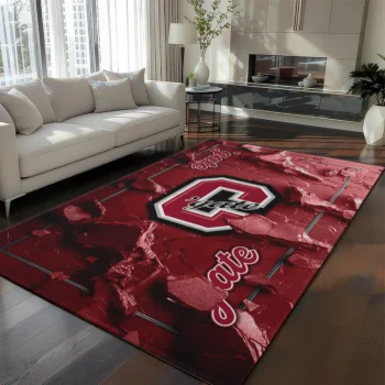 Colgate Raiders Rug - Cracked Surface Design Maroon