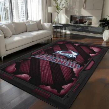 Colorado Avalanche Rug - Torn Mesh Burgundy