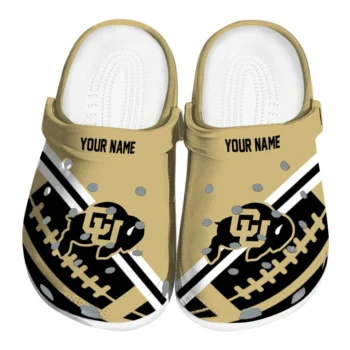 Colorado Buffaloes Clogs - Custom Football Motif Gold
