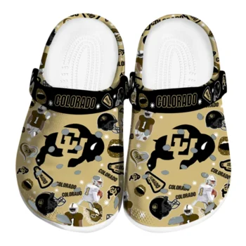 Colorado Buffaloes Clogs - Football Icons Gold