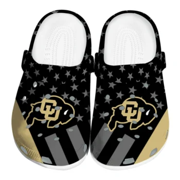 Colorado Buffaloes Clogs - Stellar Stripes Theme Gold Black