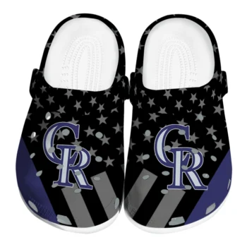 Colorado Rockies Clogs - Stellar Stripes Theme Blue Black