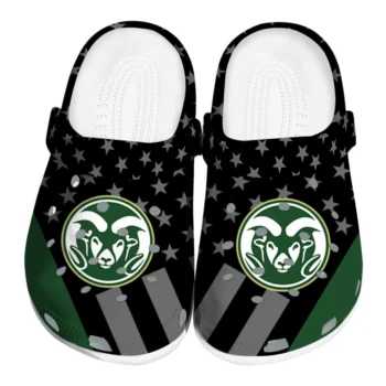 Colorado State Rams Clogs - Stellar Stripes Theme Green Black