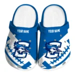 Creighton Bluejays Clogs - Personalized Football Motif Blue