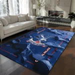 Crystal Palace Rug - Cracked Surface Design Blue