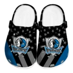 Dallas Mavericks Clogs - Stellar Stripes Theme Blue Black