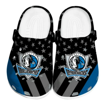 Dallas Mavericks Clogs - Stellar Stripes Theme Blue Black