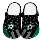 Dallas Stars Clogs - Stellar Stripes Theme Green Black
