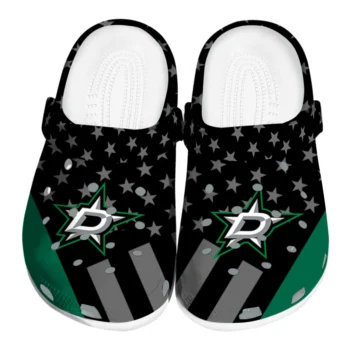 Dallas Stars Clogs - Stellar Stripes Theme Green Black