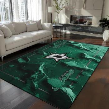 Dallas Stars Rug - Cracked Surface Design Green