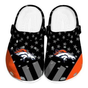 Denver Broncos Clogs - Stellar Stripes Theme Orange Black