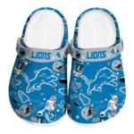 Detroit Lions Clogs - Football Icons Blue