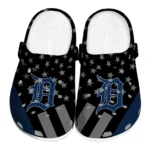 Detroit Tigers Clogs - Stellar Stripes Theme Navy Black