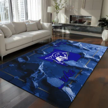Duke Blue Devils Rug - Cracked Surface Design Blue