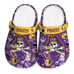 East Carolina Pirates Clogs - Football Icons Purple