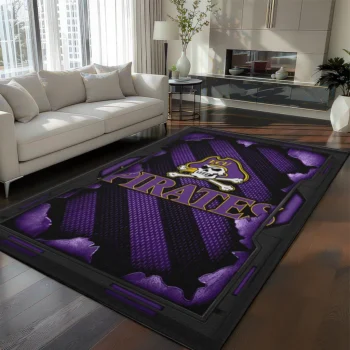 East Carolina Pirates Rug - Torn Mesh Purple