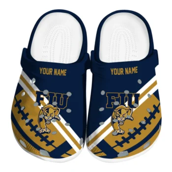 FIU Panthers Clogs - Customized Football Motif Blue