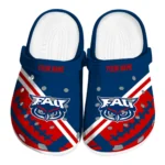 Florida Atlantic Owls Clogs - Custom Football Motif Blue