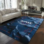 Florida Atlantic Owls Rug - Cracked Surface Design Blue