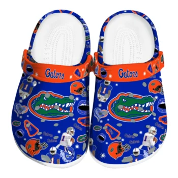 Florida Gators Clogs - Football Icons Blue