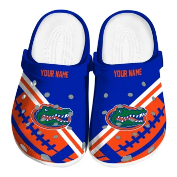 Florida Gators Clogs - Personalized Football Motif Blue