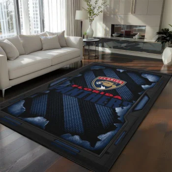 Florida Panthers Rug - Torn Mesh Red
