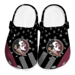 Florida State Seminoles Clogs - Stellar Stripes Theme Garnet Black