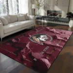 Florida State Seminoles Rug - Cracked Surface Design Garnet