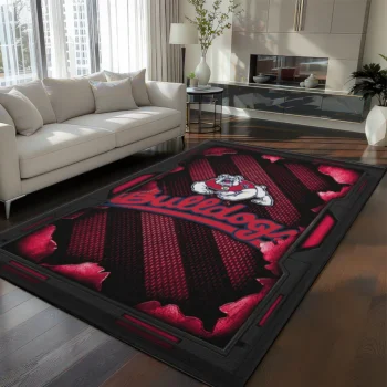 Fresno State Bulldogs Rug - Torn Mesh Red