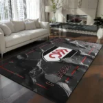 Fulham Rug - Cracked Surface Design Black