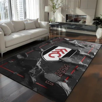 Fulham Rug - Cracked Surface Design Black