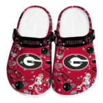 Georgia Bulldogs Clogs - Football Icons Red