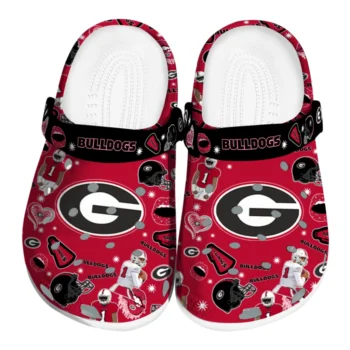 Georgia Bulldogs Clogs - Football Icons Red