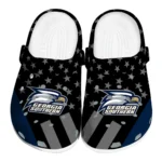 Georgia Southern Eagles Clogs - Stellar Stripes Theme Blue Black