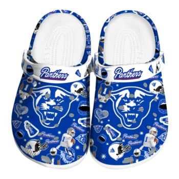 Georgia State Panthers Clogs - Football Icons Blue
