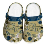 Georgia Tech Yellow Jackets Clogs - Football Icons Gold
