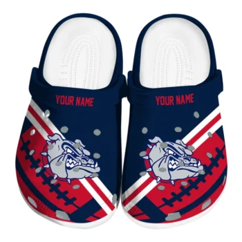 Gonzaga Bulldogs Clogs - Customized Football Motif Blue