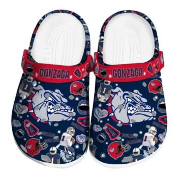 Gonzaga Bulldogs Clogs - Football Icons Blue