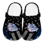 Gonzaga Bulldogs Clogs - Stellar Stripes Theme Blue Black