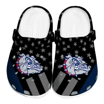 Gonzaga Bulldogs Clogs - Stellar Stripes Theme Blue Black