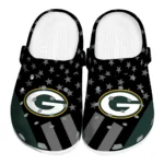 Green Bay Packers Clogs - Stellar Stripes Theme Green Black