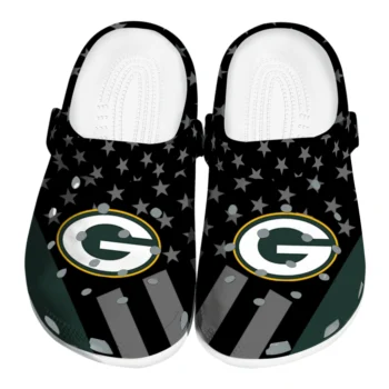 Green Bay Packers Clogs - Stellar Stripes Theme Green Black