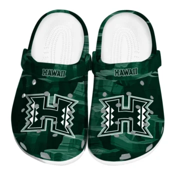 Hawaii Rainbow Warriors Clogs - Canyon Layers Green
