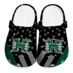 Hawaii Rainbow Warriors Clogs - Stellar Stripes Theme Green Black