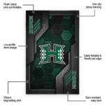 hawaii-rainbow-warriors-rug-hexagonal-grid-pattern-green-best-selling.webp