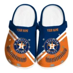 Houston Astros Clogs - Personalized Baseball Motif Blue