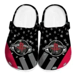 Houston Rockets Clogs - Stellar Stripes Theme Red Black