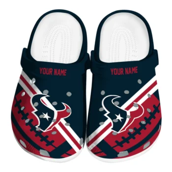 Houston Texans Clogs - Personalized Football Motif Blue